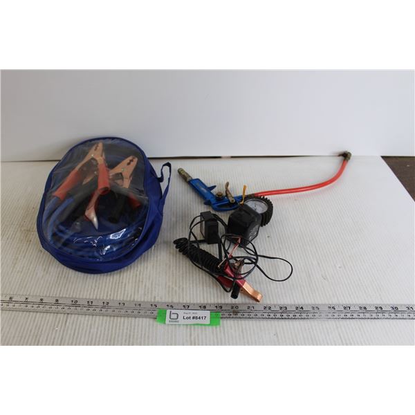 Booster Cable Set - New, Trickle Charger, Air Tire Gauge