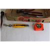 Image 3 : Assorted Tools - Snips, Hammer, Tape Measure, Misc.