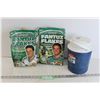 Image 1 : (2) Saskatchewan Roughriders Fantuz Flakes Boxes (Full), Pizza Hut x Pepsi Water Jug