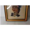 Image 4 : Framed Art of an Indigenous Woman - 19 1/2" x 21 1/2"