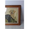 Image 2 : Framed Art of Dogs - 17" x 21"