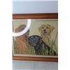 Image 3 : Framed Art of Dogs - 17" x 21"