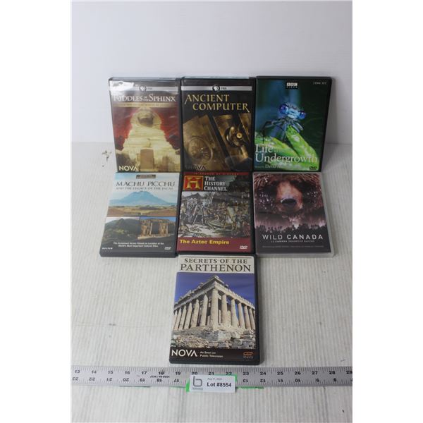 (7)Assorted DVDs - History, Nature