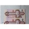 Image 3 : (2) Consecutive 1986 $2 Bills