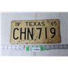 Image 1 : 1965 Texas License Plate