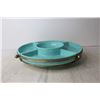 Image 3 : Vintage 1950s MCM Divided Serving Set with Stand