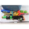 Image 1 : Large Blue Bin with 3 Water Guns