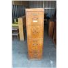 Image 1 : **Vintage Wooden 4-Drawer Filing Cabinet - 52" Tall