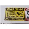 Image 2 : (2)No Trespassing and Camera Surveillence Warning Signs-12x8in