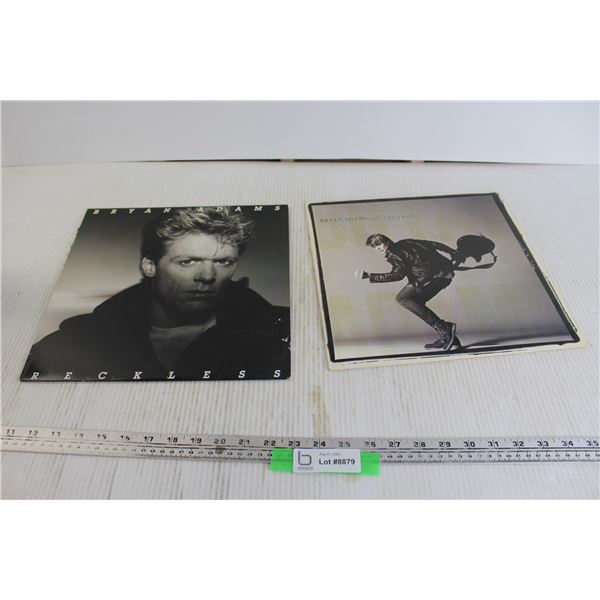 (2) Bryan Adams Vinyl Records - Cuts Like a Knife, Reckless