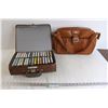 Image 1 : Satchel, Assorted 8-Tracks with Case