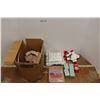 Image 1 : *Avon Collectibles, Grandma & Grandpa Pillow, Christmas Reindeer Stuffed Animal (Small Stain on Leg)