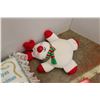Image 5 : *Avon Collectibles, Grandma & Grandpa Pillow, Christmas Reindeer Stuffed Animal (Small Stain on Leg)