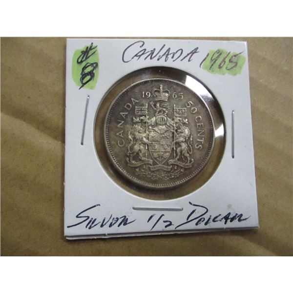 1965 CANADA SILVER HALF DOLLAR