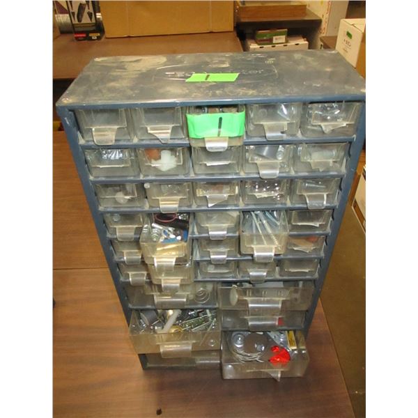 APPROX. 36 BIN ORGANIZER & CONTENTS