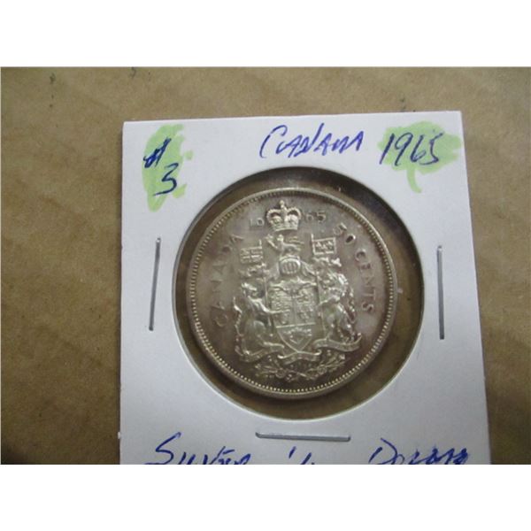 1965 CANADA SILVER HALF DOLLAR