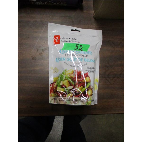 SHELF PULLS (AS IS):  LIGHTYLY BUTTERED CROUTONS (140G)