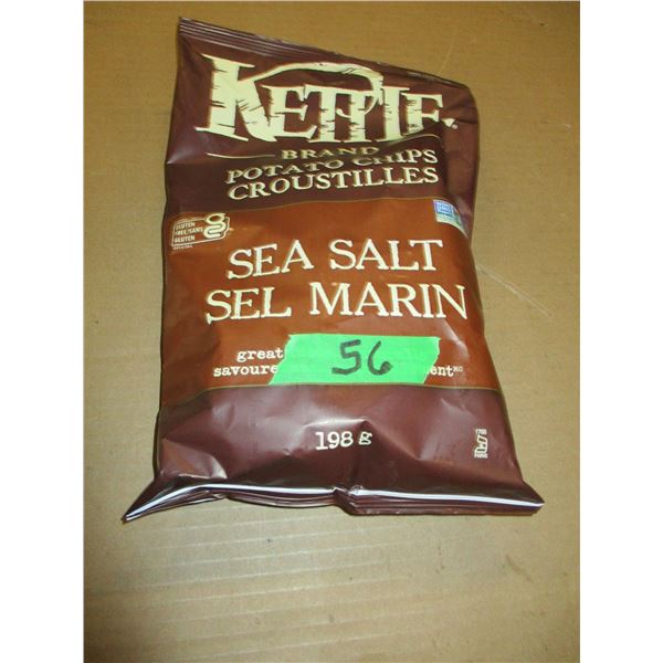 SHELF PULLS (AS IS):  KETTLE SEA SALT CHIPS (198 G)