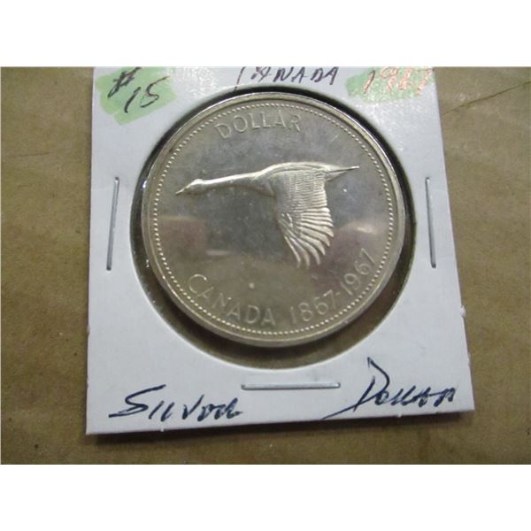 1967 CANADA GOOSE SILVER DOLLAR