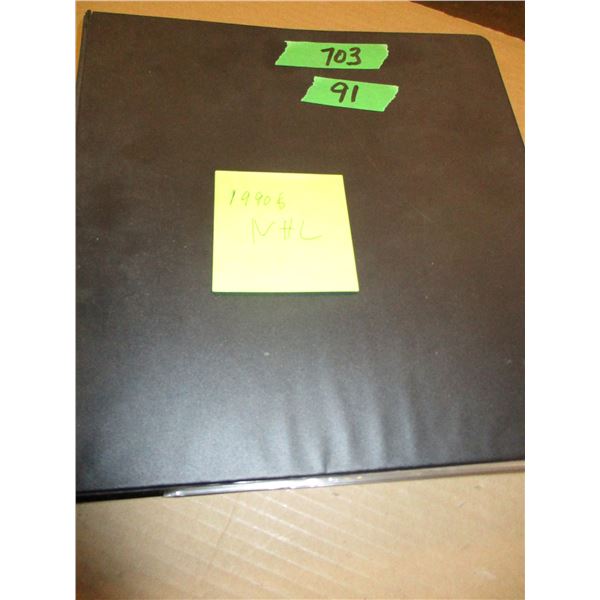 COLLECTIBLE:  BINDER OF 1990 HOCKEY CARDS