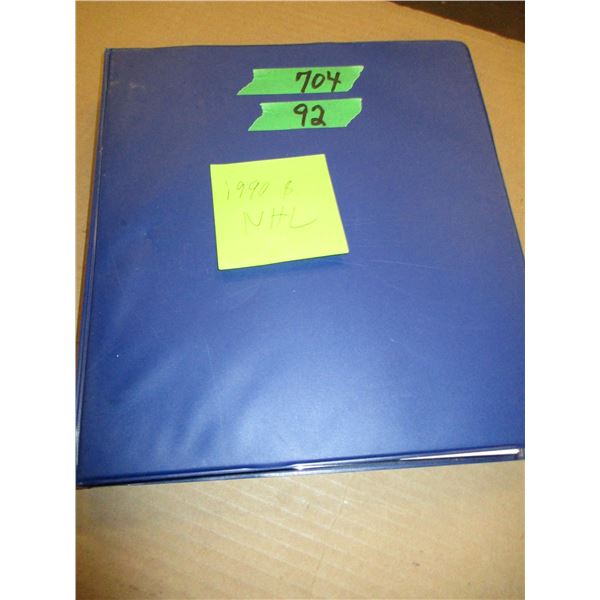 COLLECTIBLE:  BINDER OF 1990 HOCKEY CARDS
