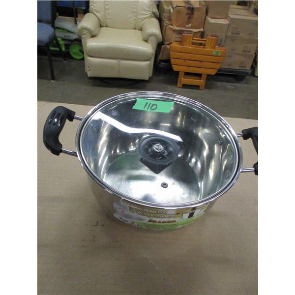 ESTATE:  STAINLESS STEEL POT C/W LID