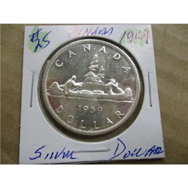 1959 CANADA SILVER DOLLAR