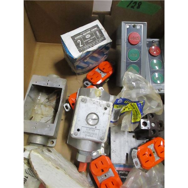 ESTATE:  BOX C/W MISC ELECTRICAL