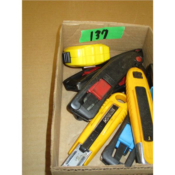 ESTATE:  BOX C/W KNIVES & MISC