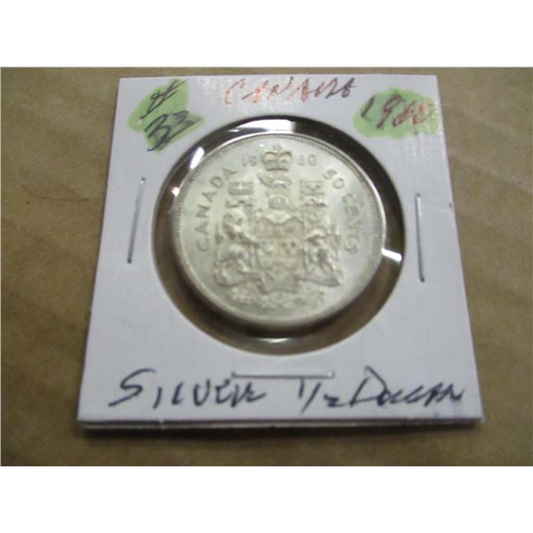 1960 CANADA SILVER HALF DOLLAR
