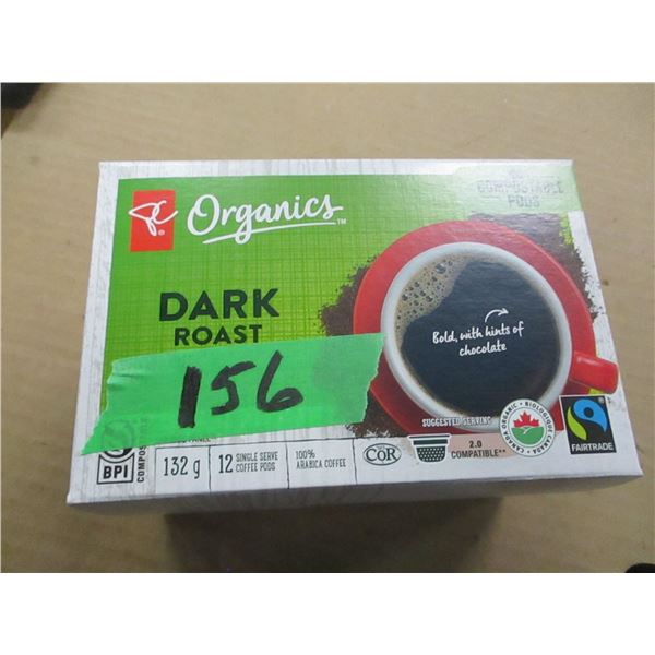 SHELF PULLS (AS IS):  DARK ROAST COFFEE PODS (12) - BOX