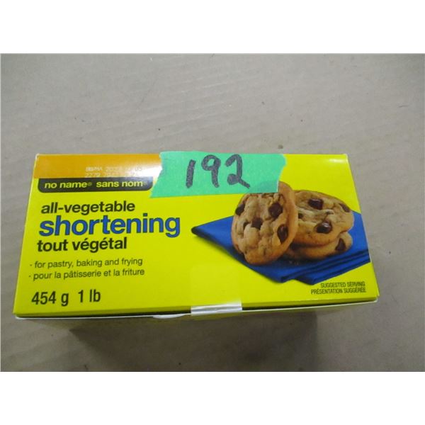 SHELF PULLS (AS IS):  VEGETABLE SHORTENING (1 LB)