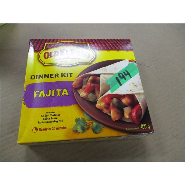 SHELF PULLS (AS IS):  OLD EL PASO FAJITA DINNER KIT