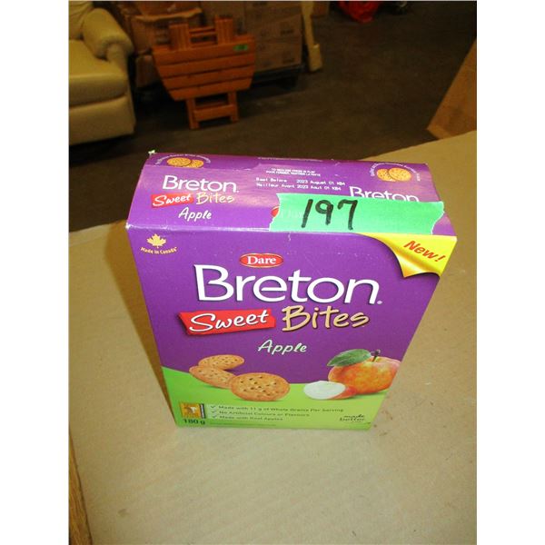 SHELF PULLS (AS IS):  BRETON APPLE SNACKS - BOX