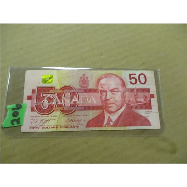 1988 CANADA $50 BILL