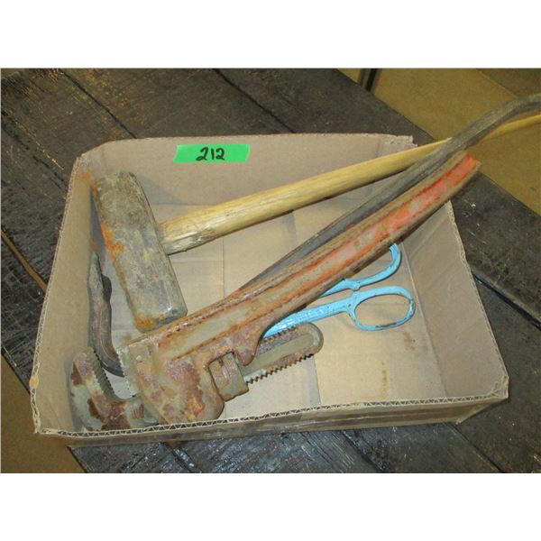 BOX C/W ASSORTED TOOLS