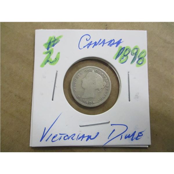1898 CANADA VICTORIAN DIME