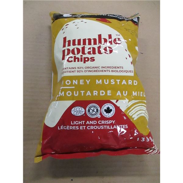 SHELF PULLS (AS IS):  HUMBLE MUSTARD & HONEY CHIPS (135G) - PER BAG