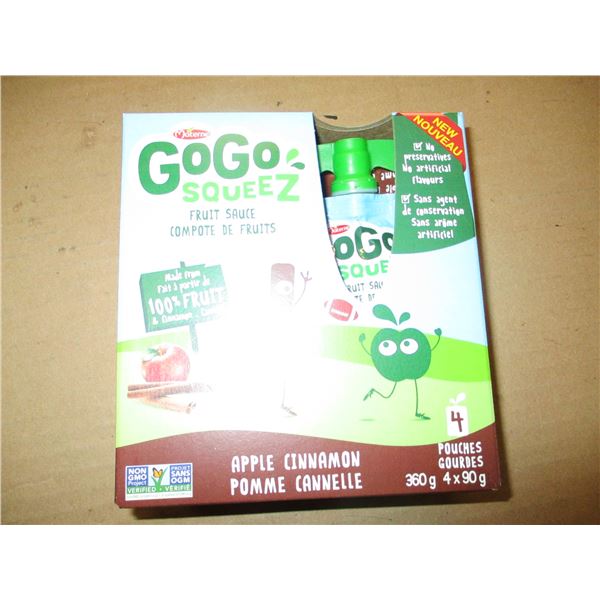 FREIGHT DAMAGE (AS IS):  GO-GO SQUEEZE FRUIT (4 X 90G) - PER BOX