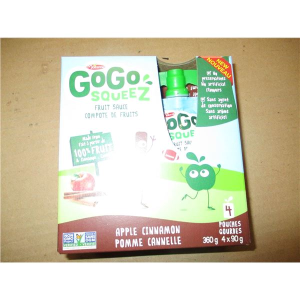 FREIGHT DAMAGE (AS IS):  GO-GO SQUEEZE FRUIT (4 X 90G) - PER BOX