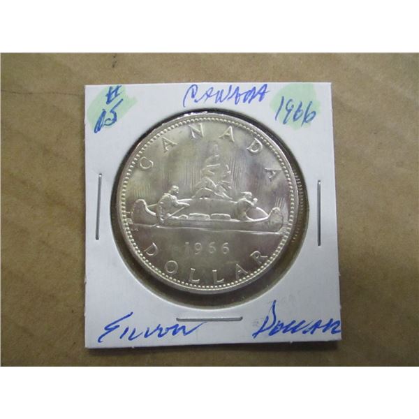 1966 BU CANADA SILVER DOLLAR