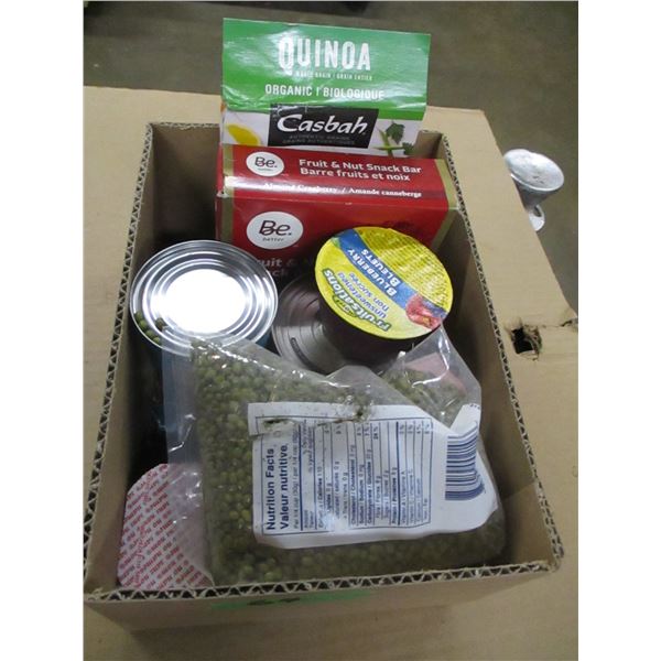 FREIGHT DAMAGE (AS IS):  BOX C/W ASSORTED GROCERIES