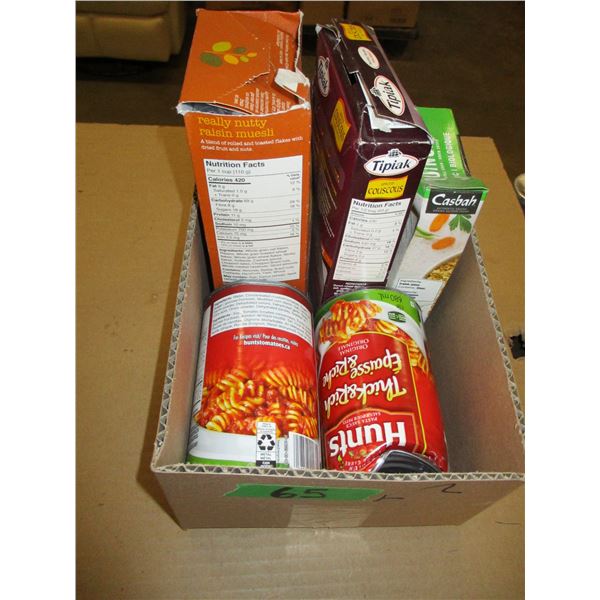FREIGHT DAMAGE (AS IS):  BOX C/W ASSORTED GROCERIES