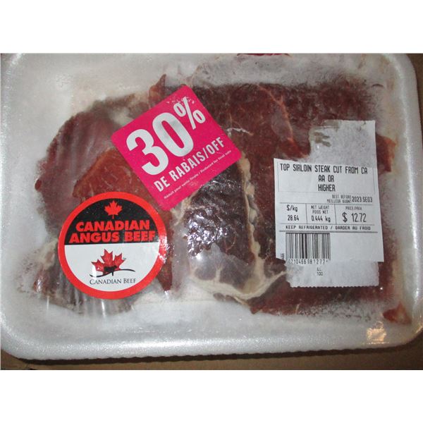 SHELF PULLS (AS IS):  TOP SIRLOIN STEAK (APPROX. $12.72)
