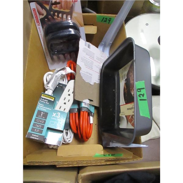 FREIGHT DAMAGE (AS IS);  BOX C/W POWER CORDS, PANS, BRACKETS, ETC