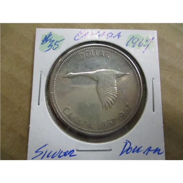 1967 CANADA GOOSE SILVER DOLLAR