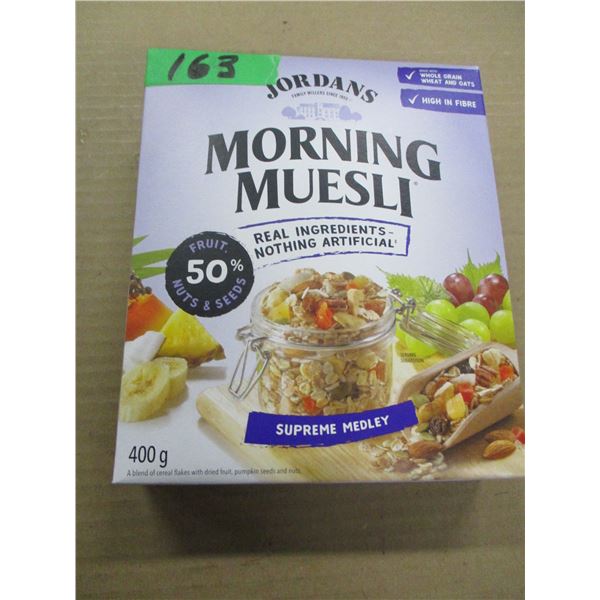SHELF PULLS (AS IS):  JORDANS SUPREME MEDLEY CEREAL