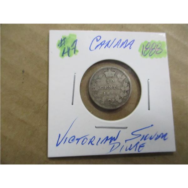 1888 CANADA VICTORIAN SILVER DIME