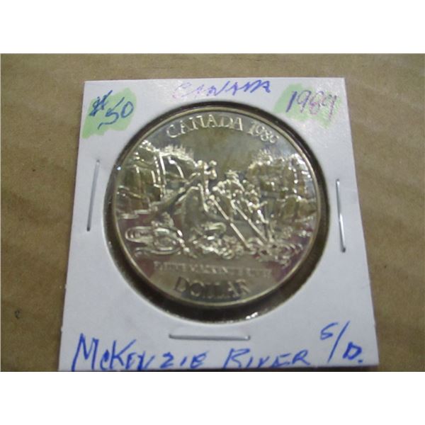 1989 CANADA MCKENZIE RIVER SILVER DOLLAR