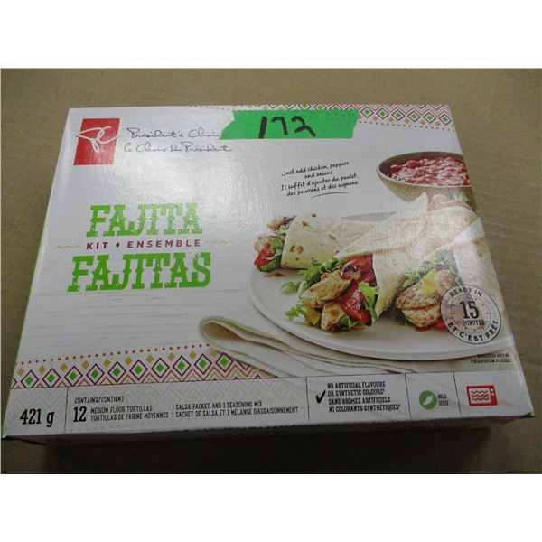 SHELF PULLS (AS IS):  FAJITA KITS (421 G) - PER BOX